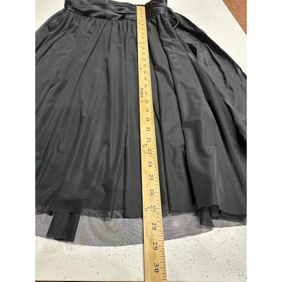 Holiday Party Dress Halter Midi Formal Evening Lace Overlay Black 8 Maggie Londn - Picture 11 of 12